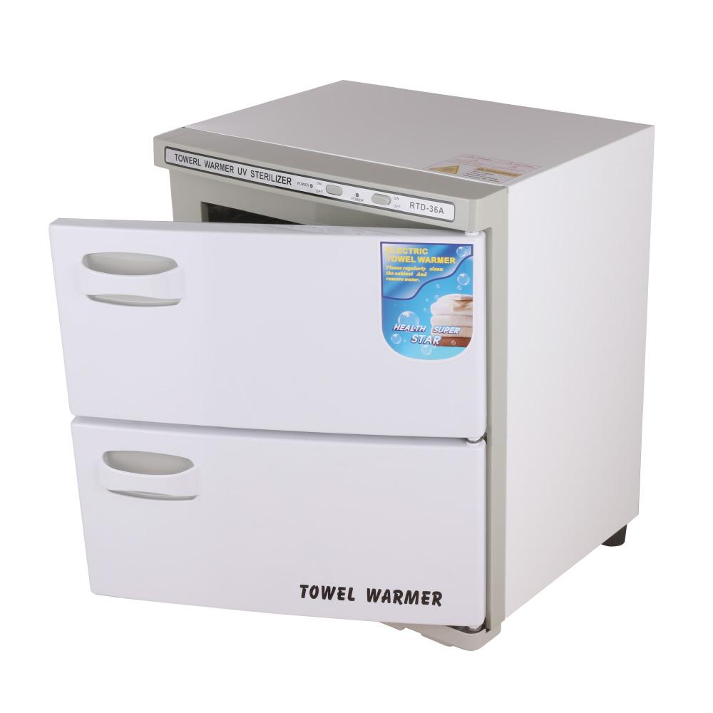 36L White UV Electric Towel Warmer Steriliser Cabinet Beauty Spa Heat