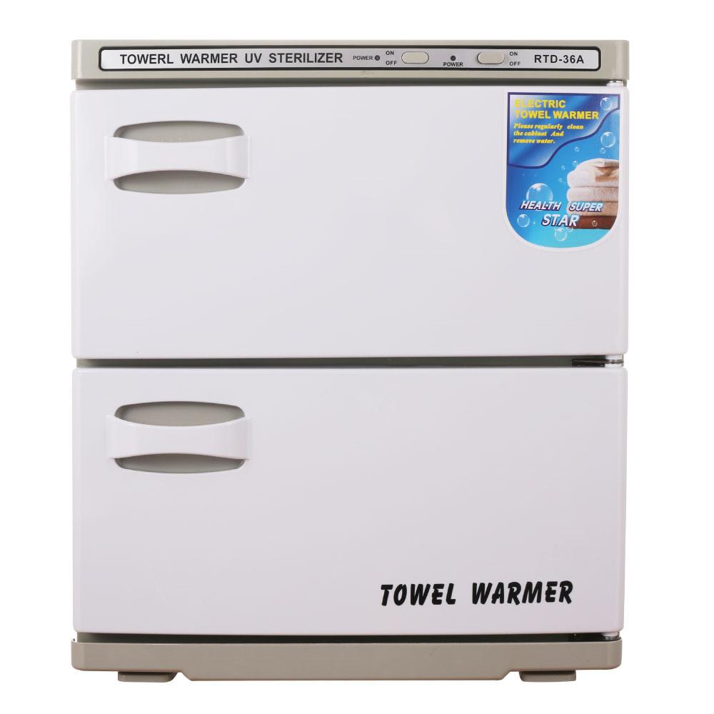 36L White UV Electric Towel Warmer Steriliser Cabinet Beauty Spa Heat