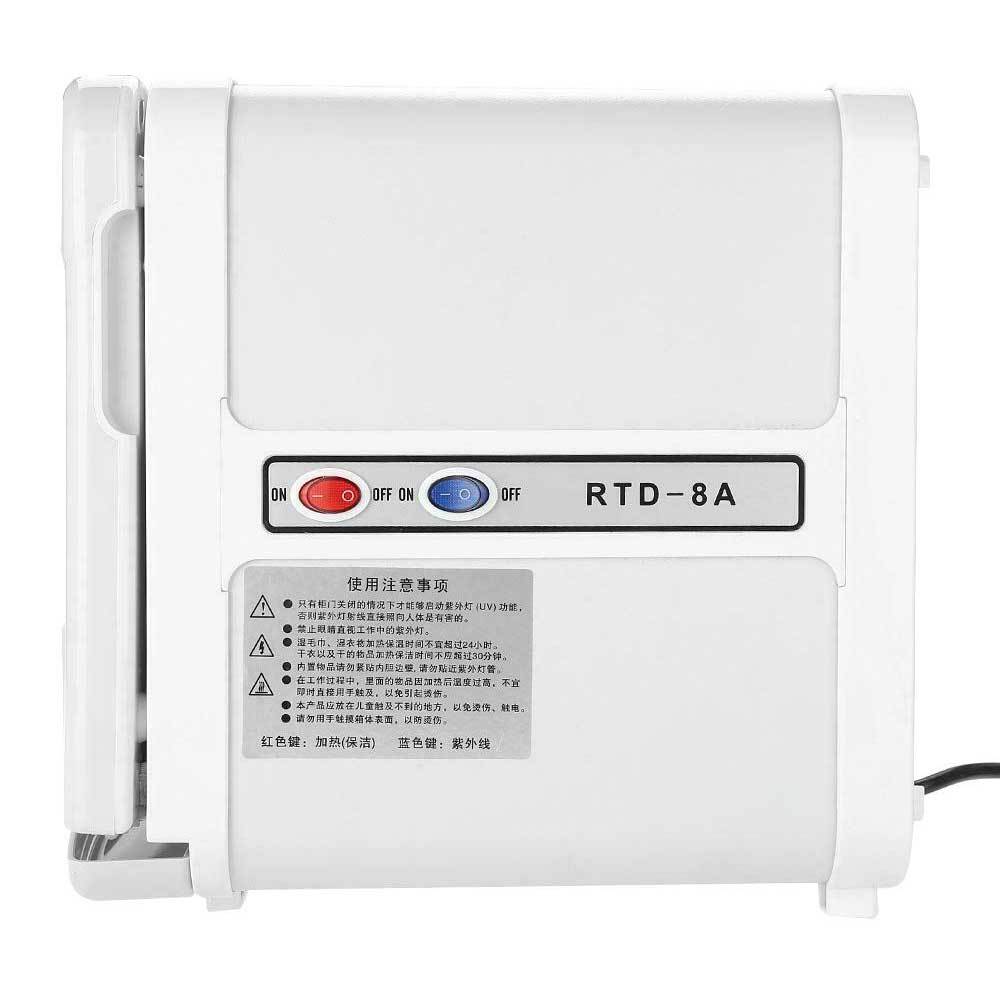 8L White Electric Towel Warmer UV Steriliser Cabinet Small Hot Heater