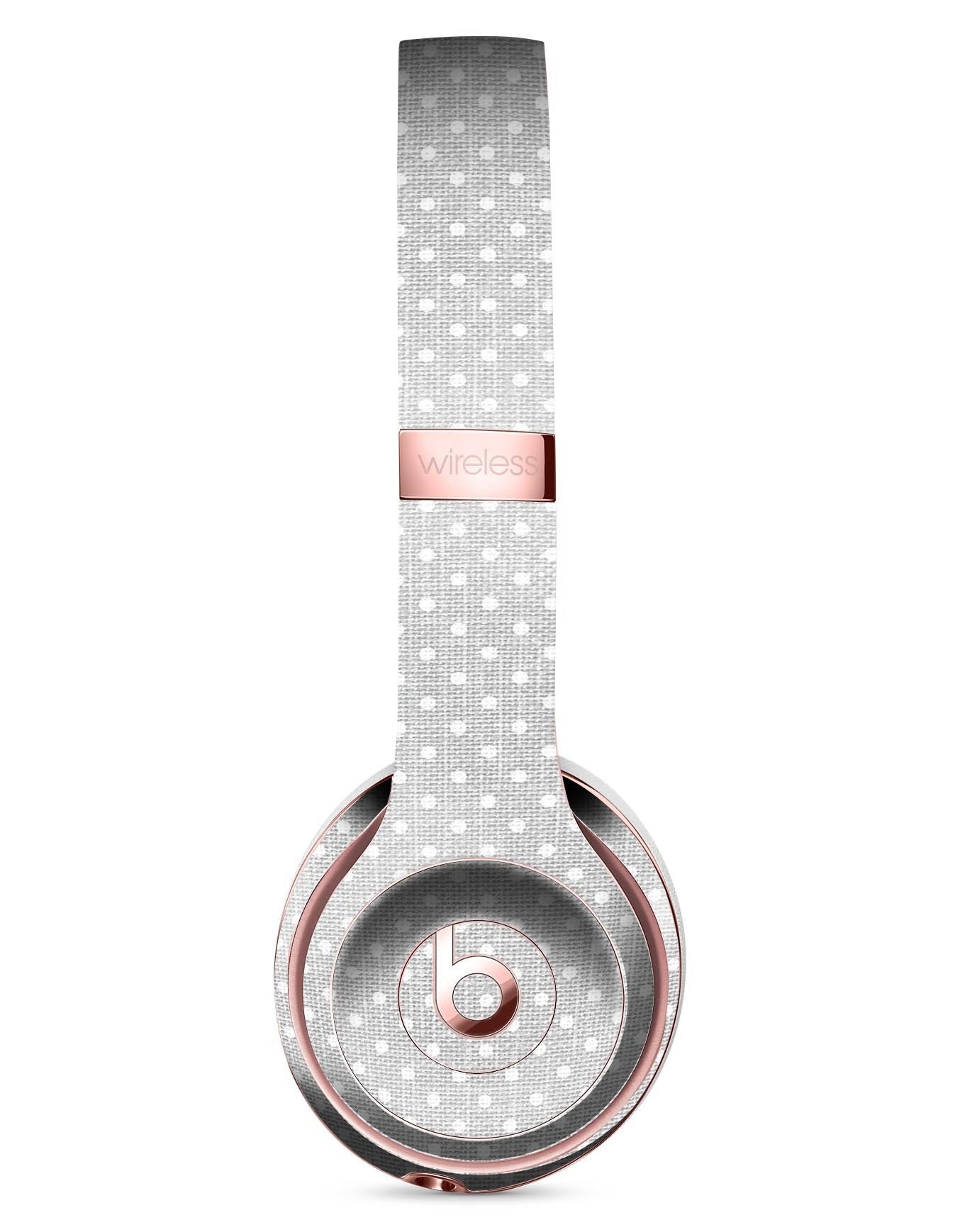 Bộ da toàn thân Micro Polka Dots Over Grey Fabric dành cho da toàn thân màu trắng