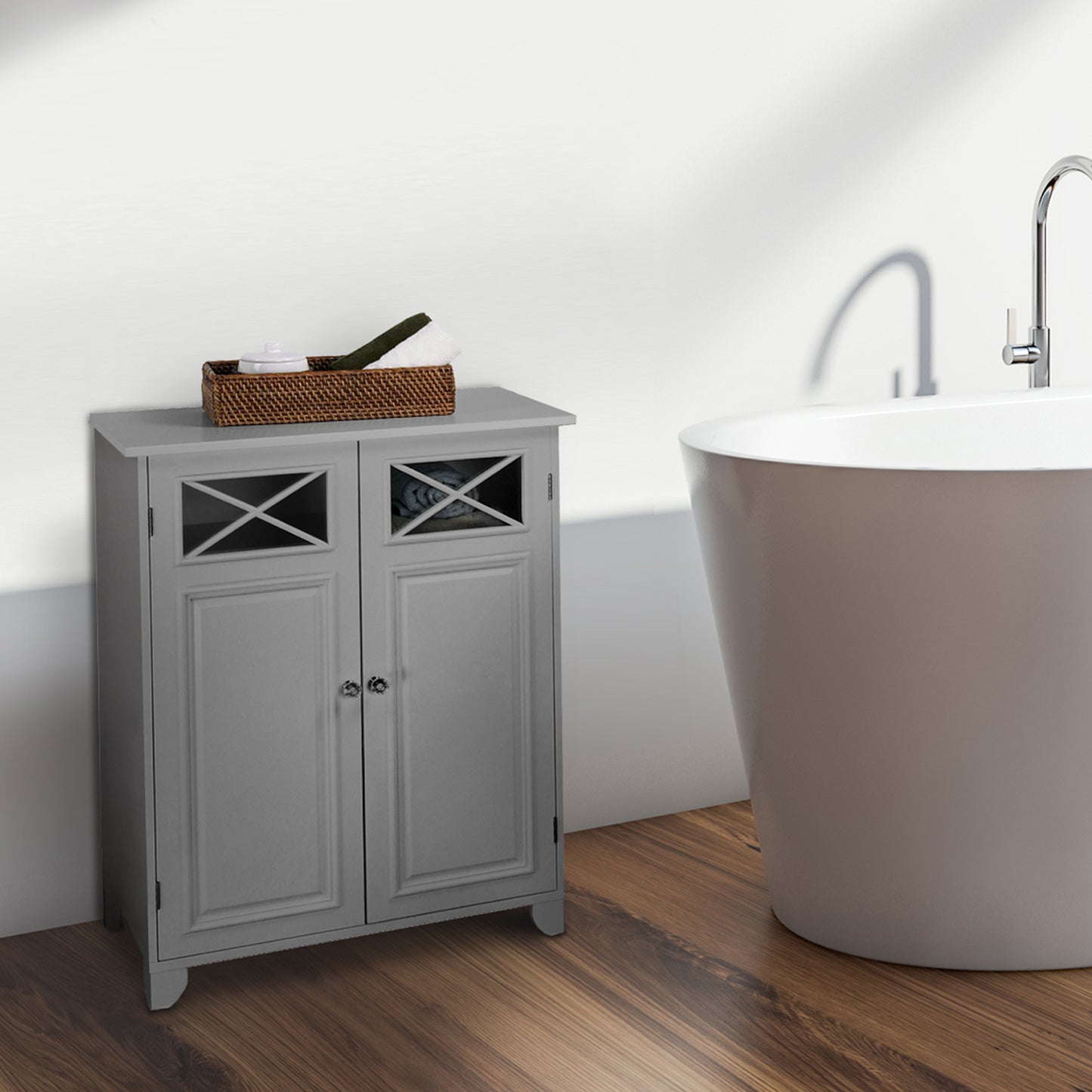 Teamson Home Dawson Wooden Bathroom Floor Cabinet