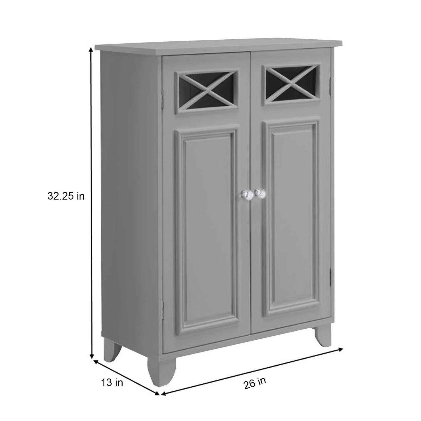 Teamson Home Dawson Wooden Bathroom Floor Cabinet
