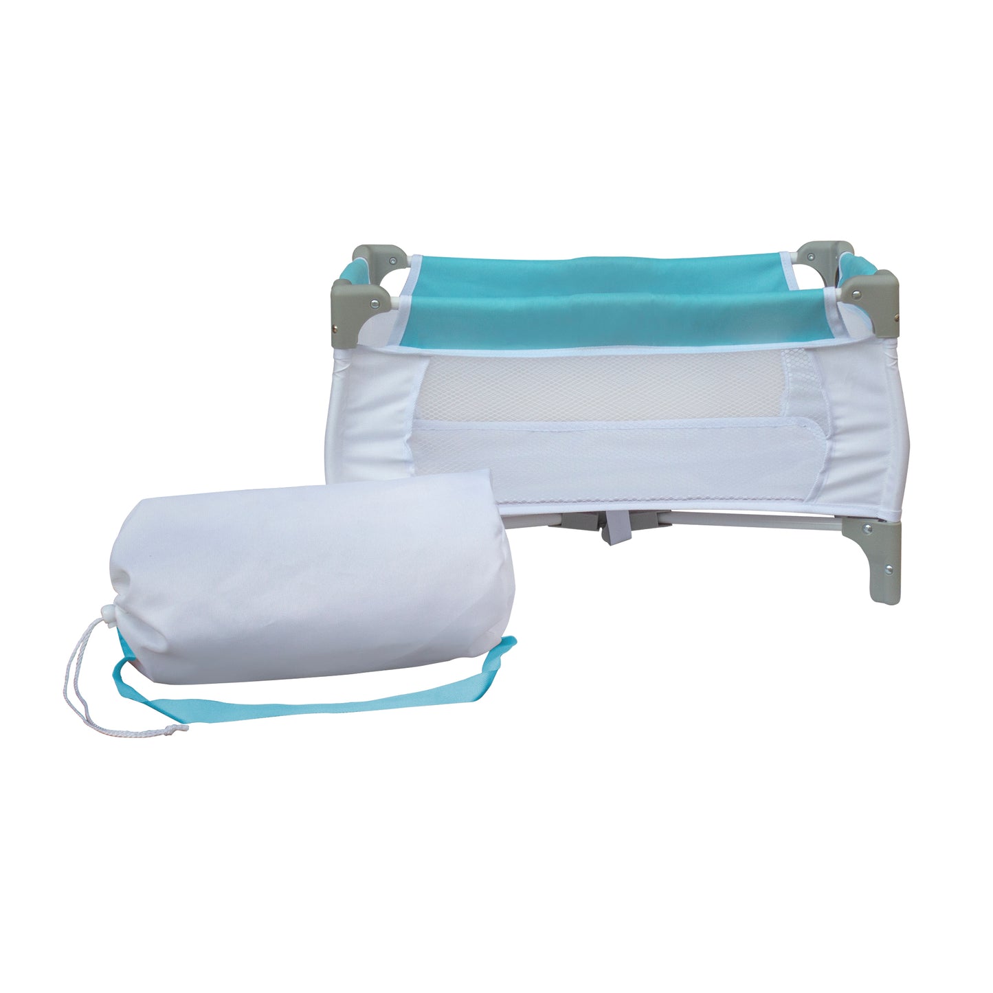 Olivia's Little World Blue Doll Pram, Cot & Chair
