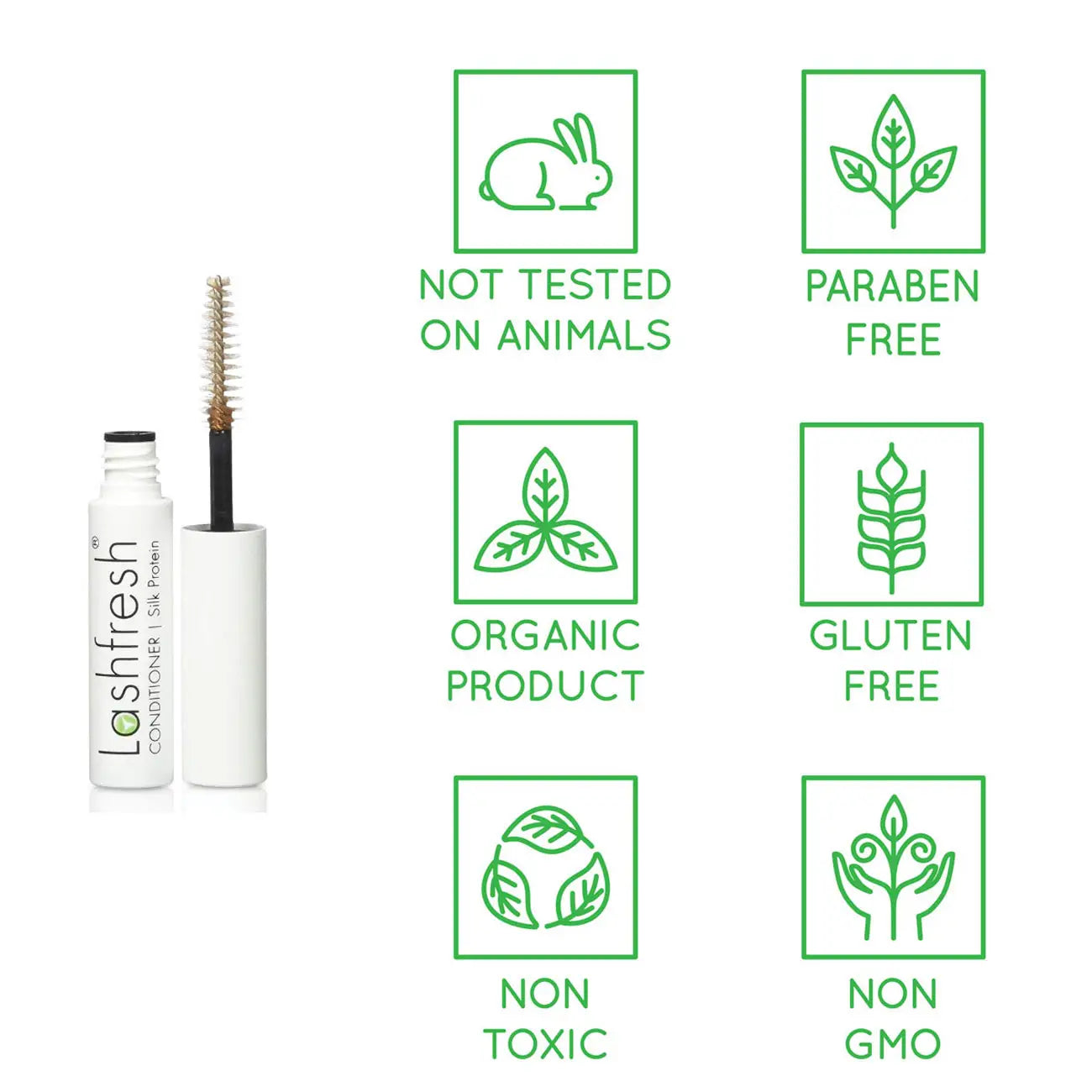 Acondicionador para extensiones de pestañas Lashfresh con proteína de seda, 3 ml