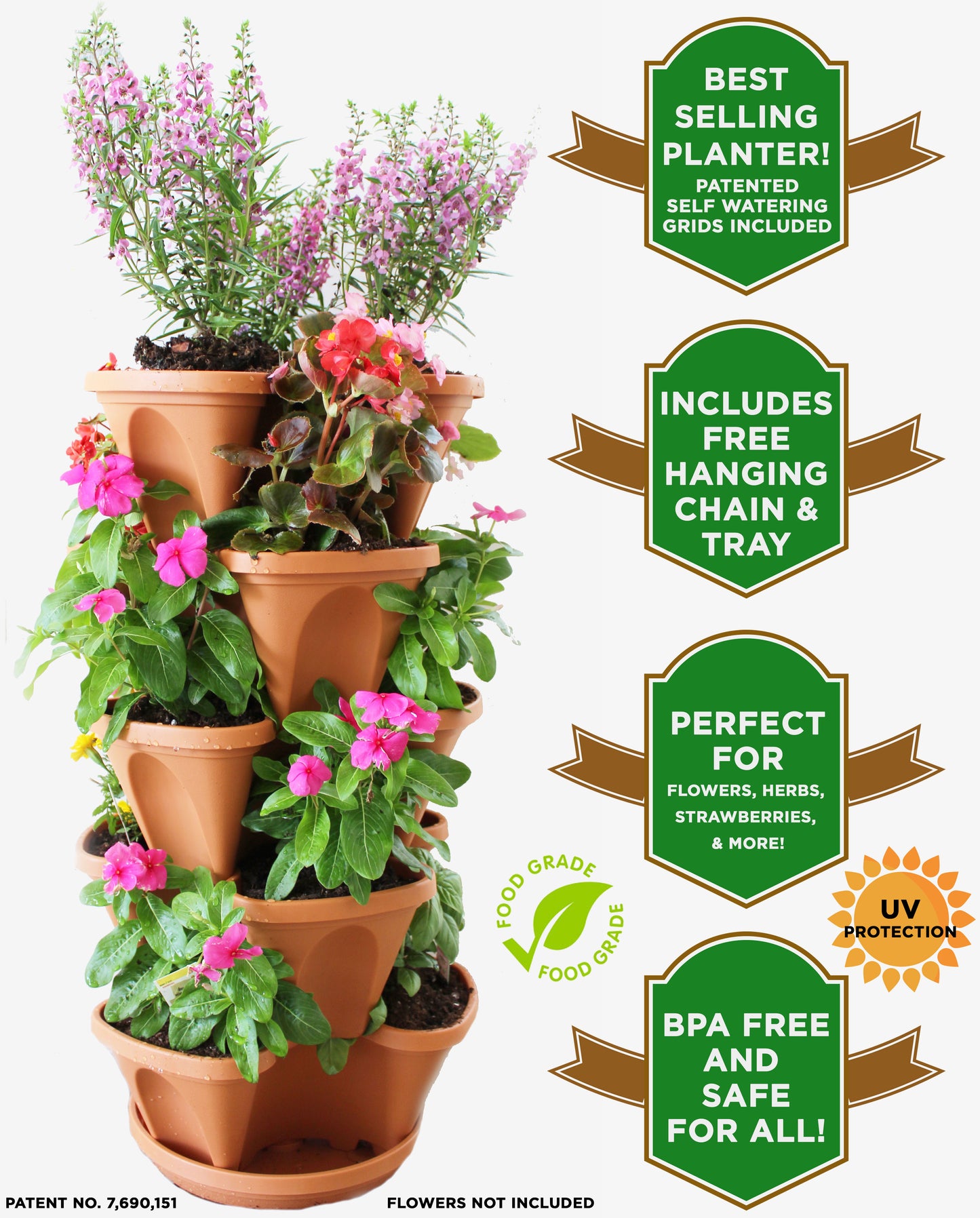 Nature's Distributing Stacking Planters - 5 tầng