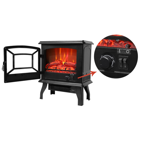 17inch 1400w Freestanding Fireplace Temperature Control Knob with NTC