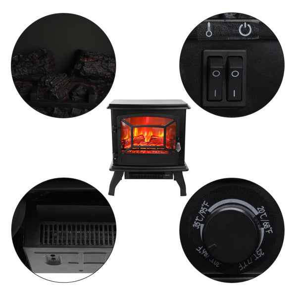17inch 1400w Freestanding Fireplace Temperature Control Knob with NTC