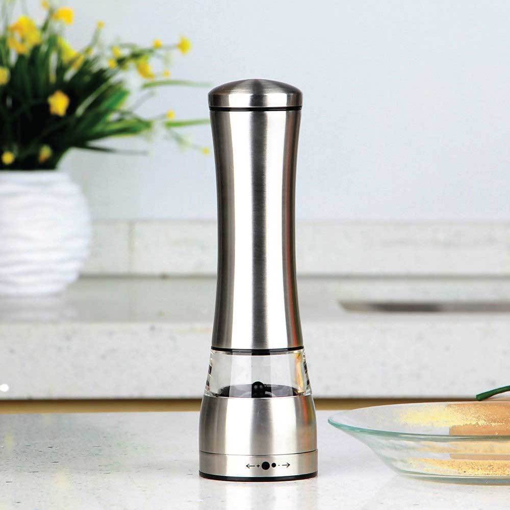 Máy xay muối hoặc hạt tiêu chạy bằng pin Máy lắc có thể điều chỉnh Tự động