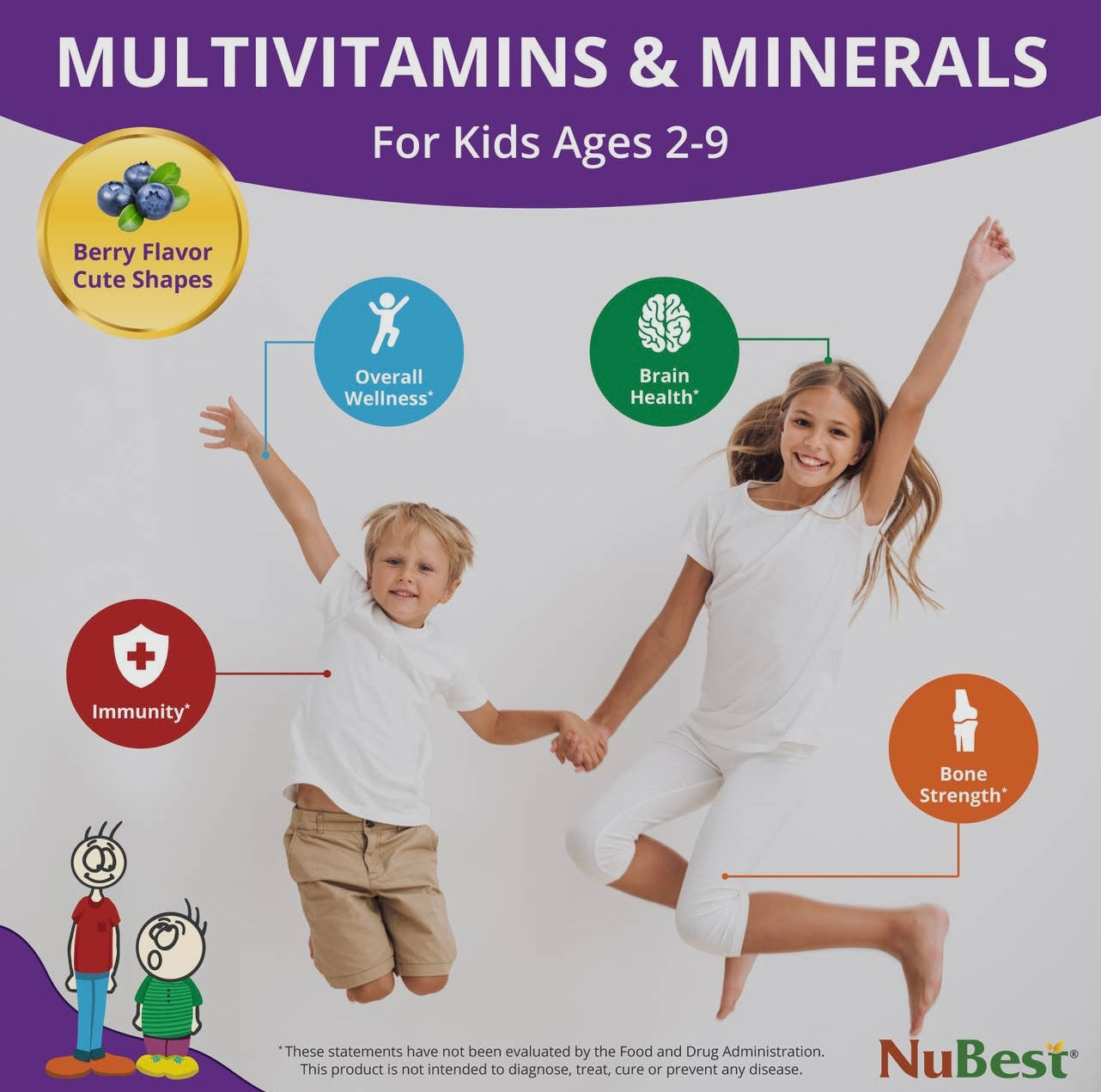 Nubest Tall Kids - 60 Chewable Multivitamin Tablets