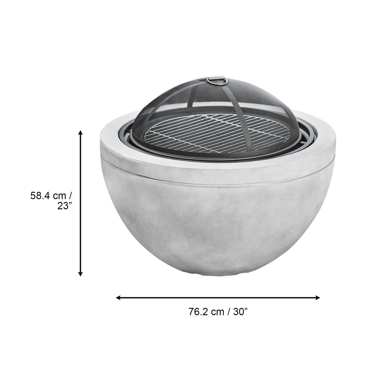 Teamson Home Garden Wood Burning Fire Pit & Lid