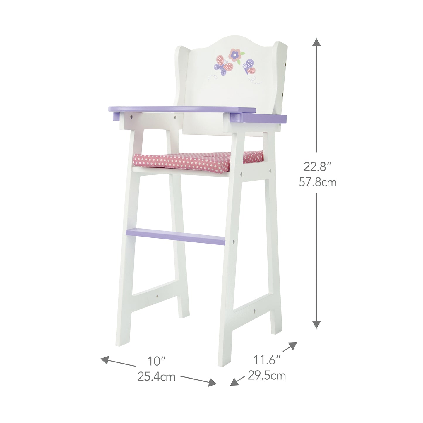 Olivia's Little World White Baby Doll High Chair