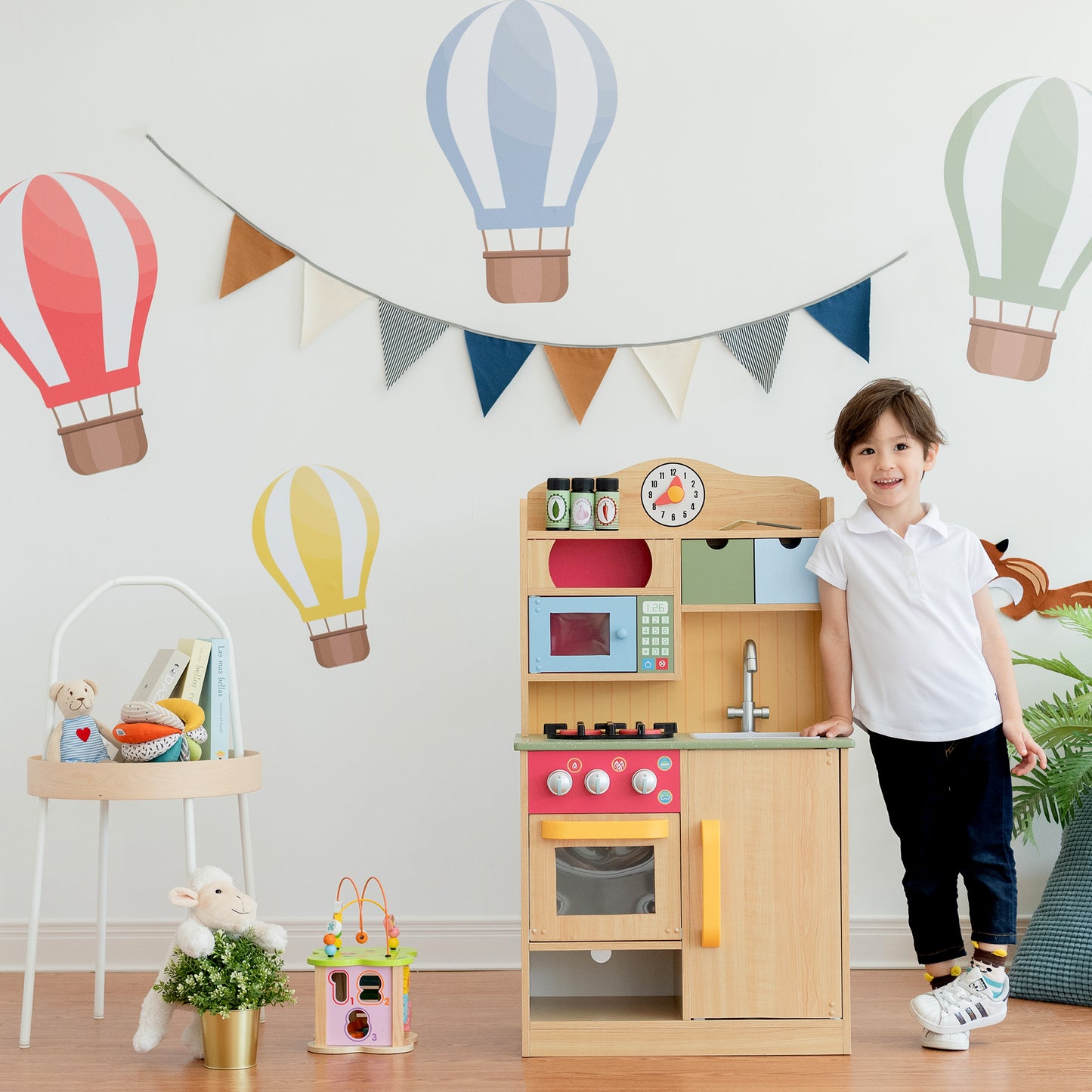Teamson Kids 6 Pcs Multi Wooden Play Kitchen Set