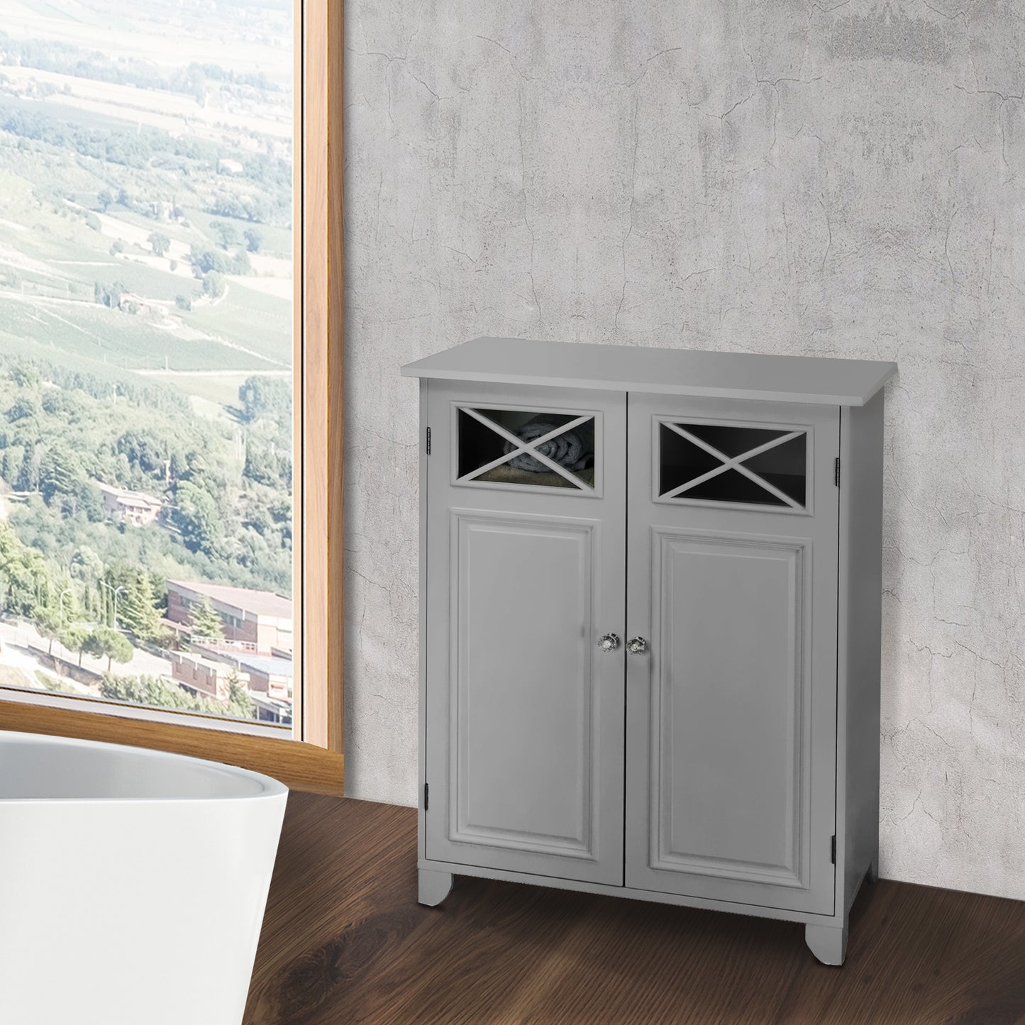 Teamson Home Dawson Wooden Bathroom Floor Cabinet