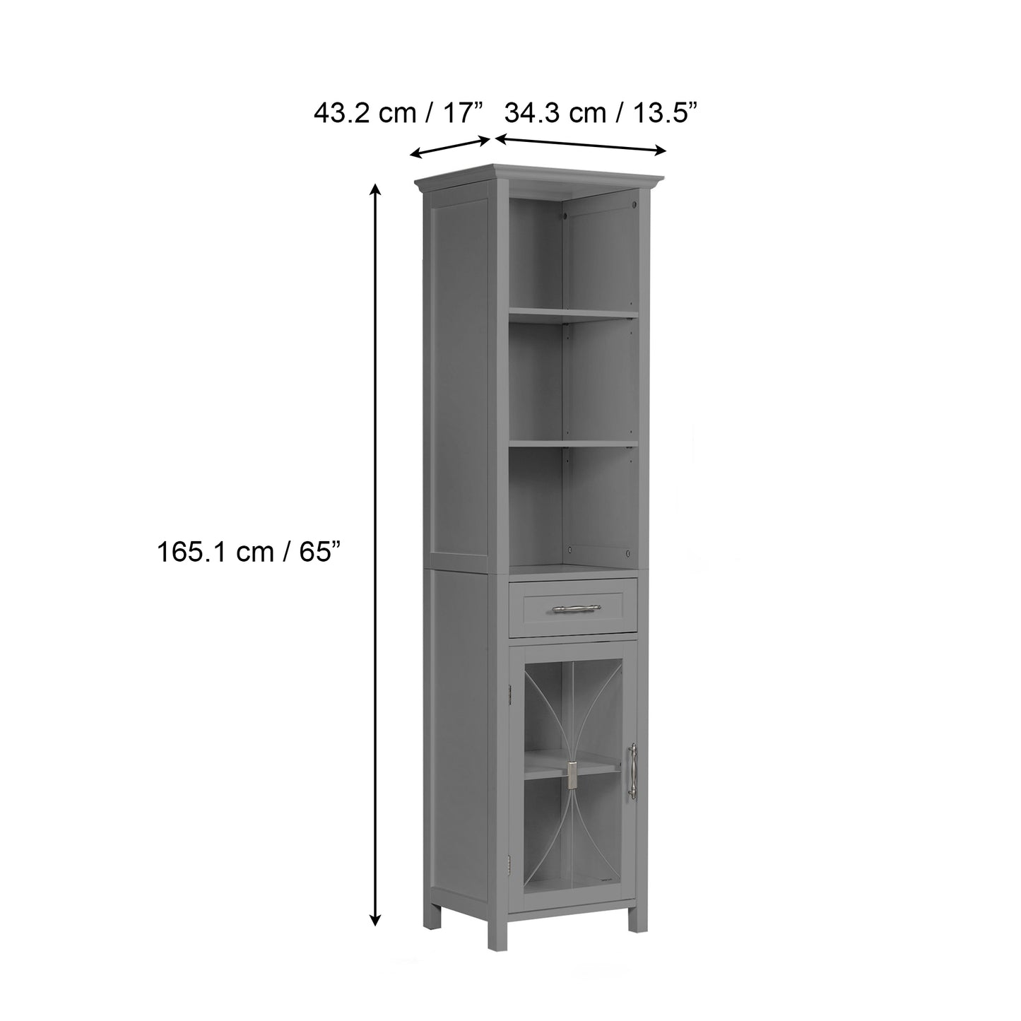 Teamson Home Delaney Wooden Bathroom Floor Cabinet