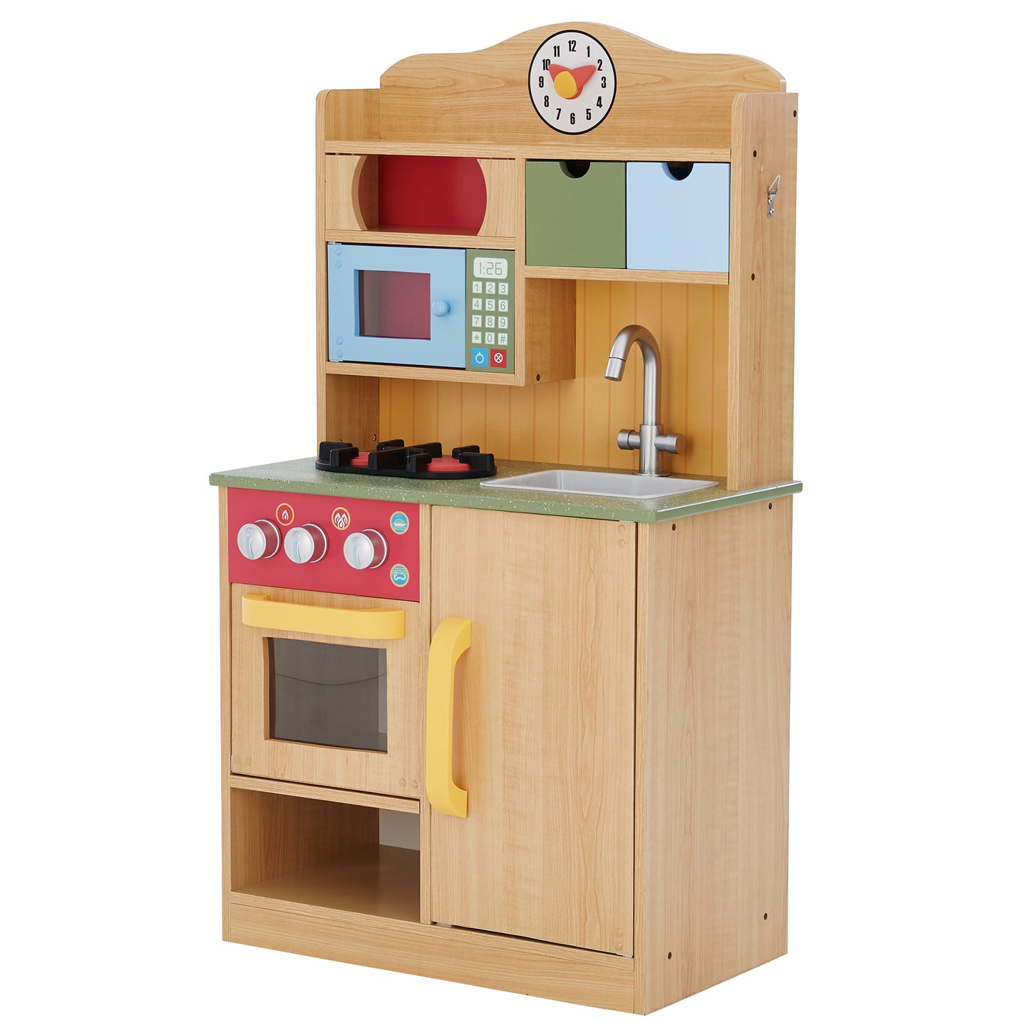 Teamson Kids 6 Pcs Multi Wooden Play Kitchen Set
