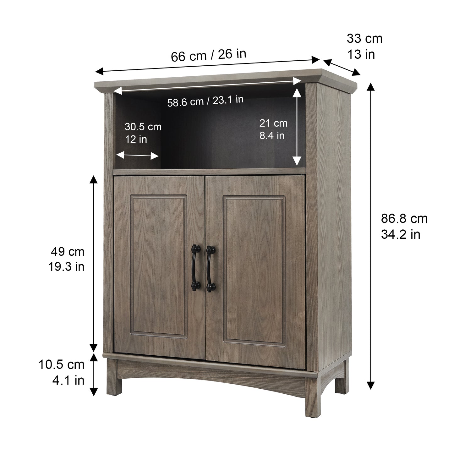 Teamson Home Russell Wooden Bathroom Standing Unit