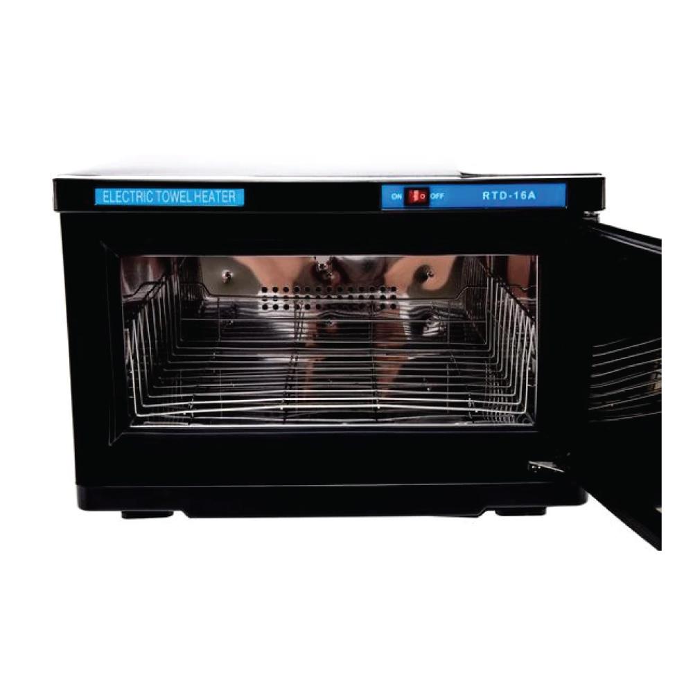 16L Black UV Electric Towel Warmer Steriliser Cabinet Beauty Spa Heat