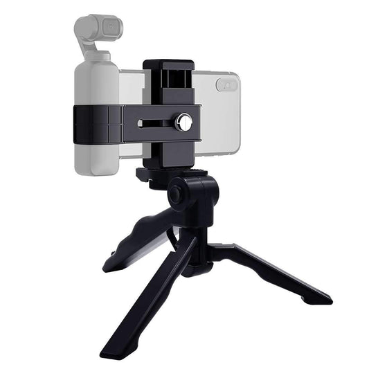 AMZER Foldable Tripod With Smartphone Fixing Clamp 1/4 inch Holder Bra