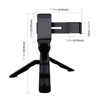 AMZER Foldable Tripod With Smartphone Fixing Clamp 1/4 inch Holder Bra