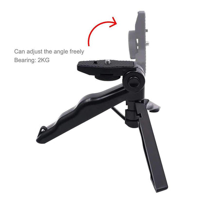 AMZER Foldable Tripod With Smartphone Fixing Clamp 1/4 inch Holder Bra