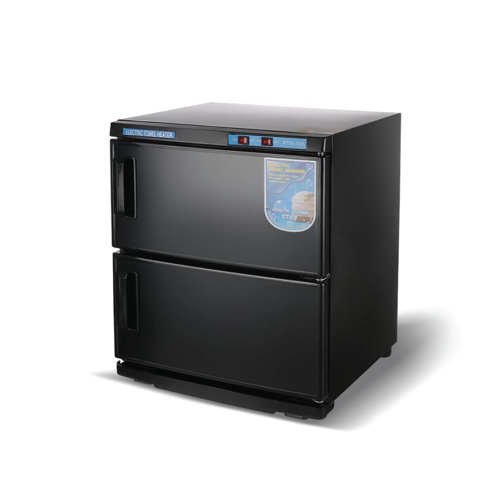 32L Black UV Electric Towel Warmer Steriliser Cabinet Beauty Spa Heat