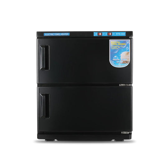 32L Black UV Electric Towel Warmer Steriliser Cabinet Beauty Spa Heat