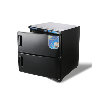 32L Black UV Electric Towel Warmer Steriliser Cabinet Beauty Spa Heat