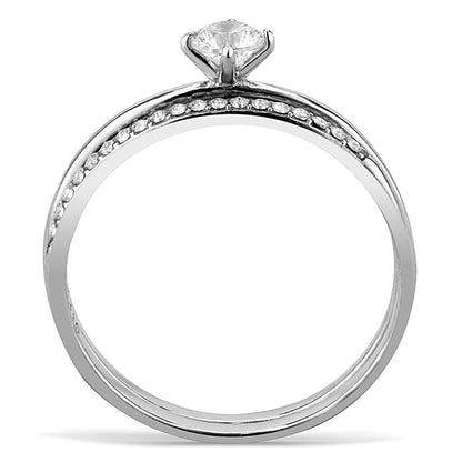 Women Stainless Steel Cubic Zirconia Rings DA026