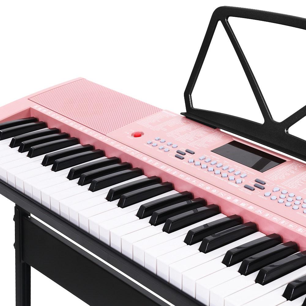 Alpha 61 Key Lighted Electronic Piano Keyboard LED Electric Holder