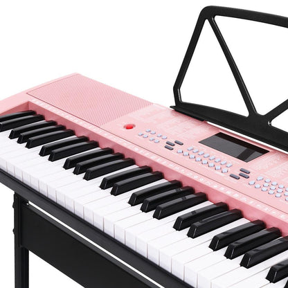 Alpha 61 Key Lighted Electronic Piano Keyboard LED Electric Holder