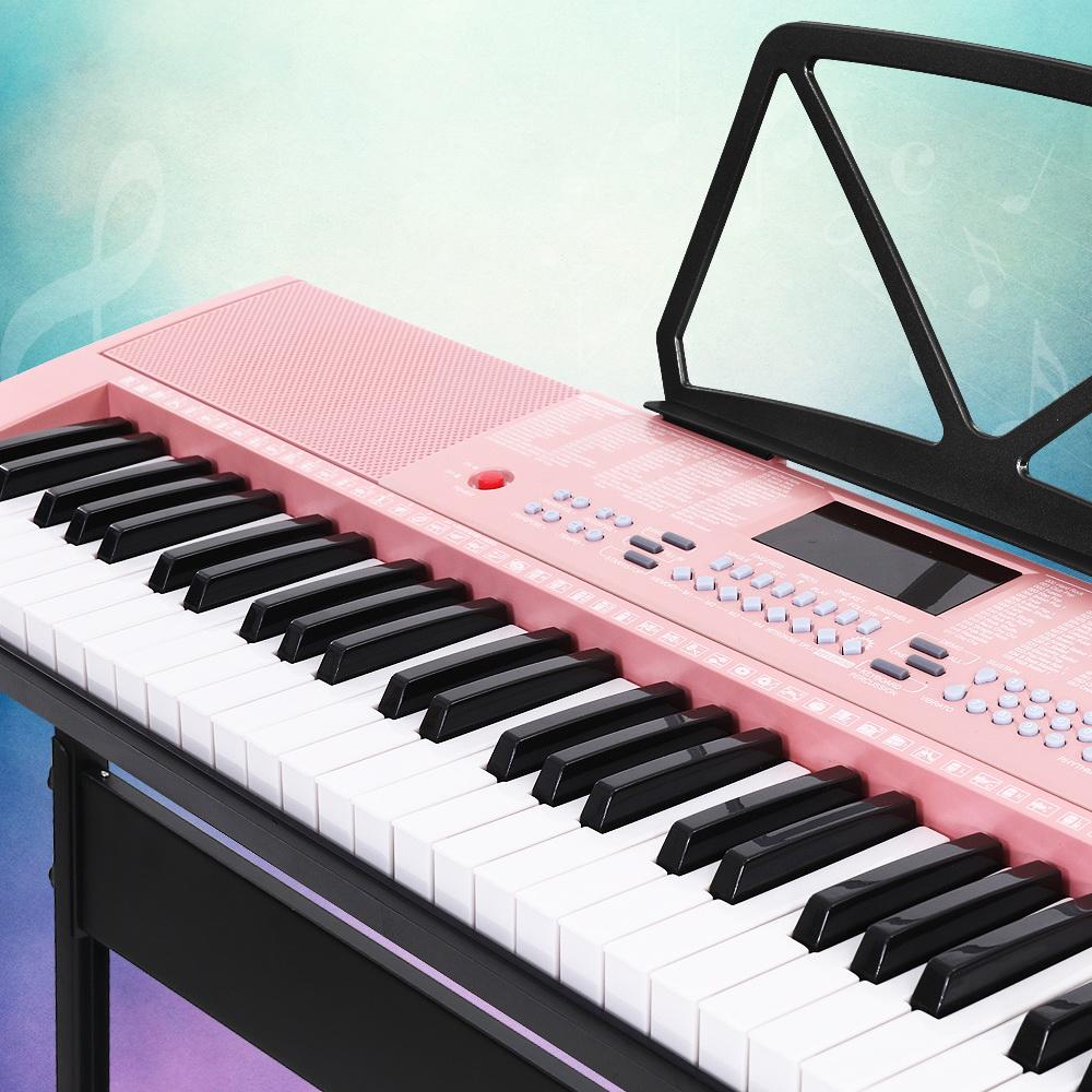 Alpha 61 Key Lighted Electronic Piano Keyboard LED Electric Holder