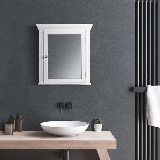 Teamson Home Wooden Bathroom Wall Mirrored Cabinet