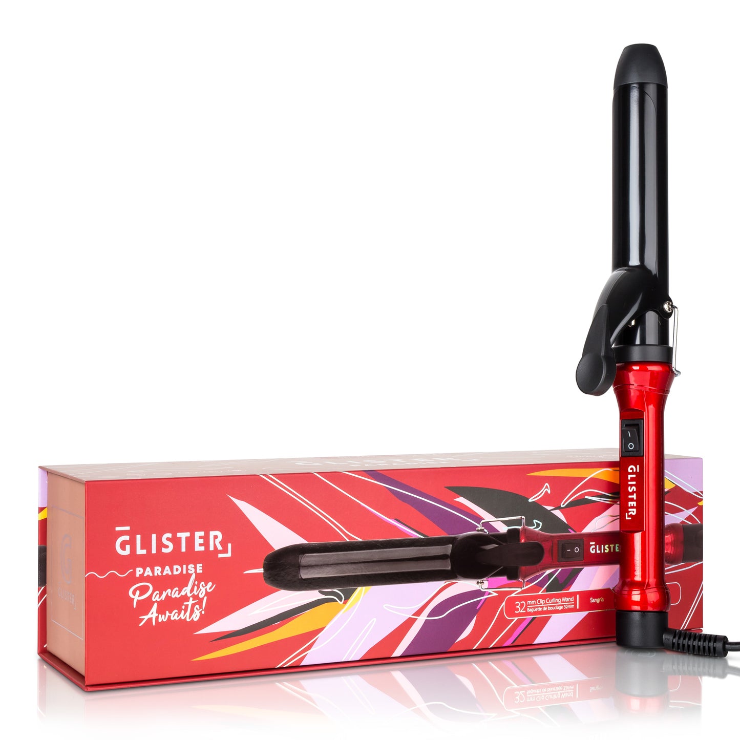 Paradise 32mm Max Volume Clip Curler - Sangria