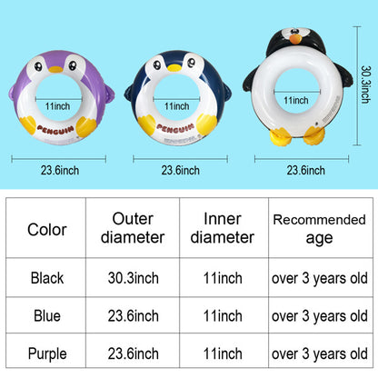 Inflatable Pool Tube for Kids 3 Packs Penguin Swim Ring Pool Floats