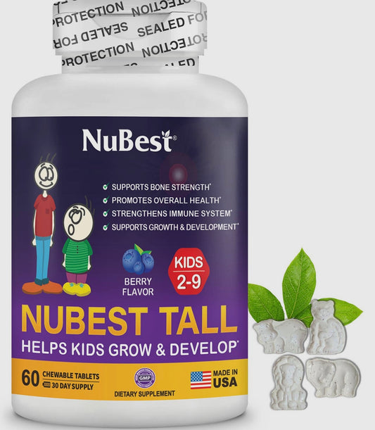 Nubest Tall Kids - 60 Chewable Multivitamin Tablets