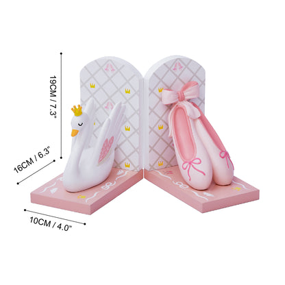 Fantasy Fields Kids Swans Wooden Bookends Décor