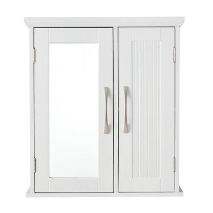 Teamson Home Wooden Bathroom Wall Mirrored Cabinet