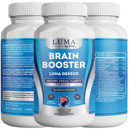 Luma Genius Suplemento para niebla cerebral, memoria, estado de ánimo y enfoque - 60 ct. 