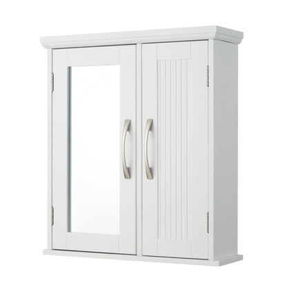 Teamson Home Wooden Bathroom Wall Mirrored Cabinet