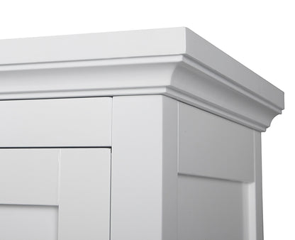 Teamson Home White Wooden Bathroom Wall Cabinet