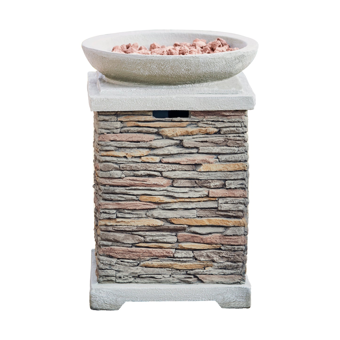 Teamson Home Stone Effect Outdoor Gas Fire Pit