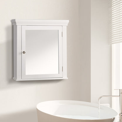 Teamson Home Wooden Bathroom Wall Mirrored Cabinet