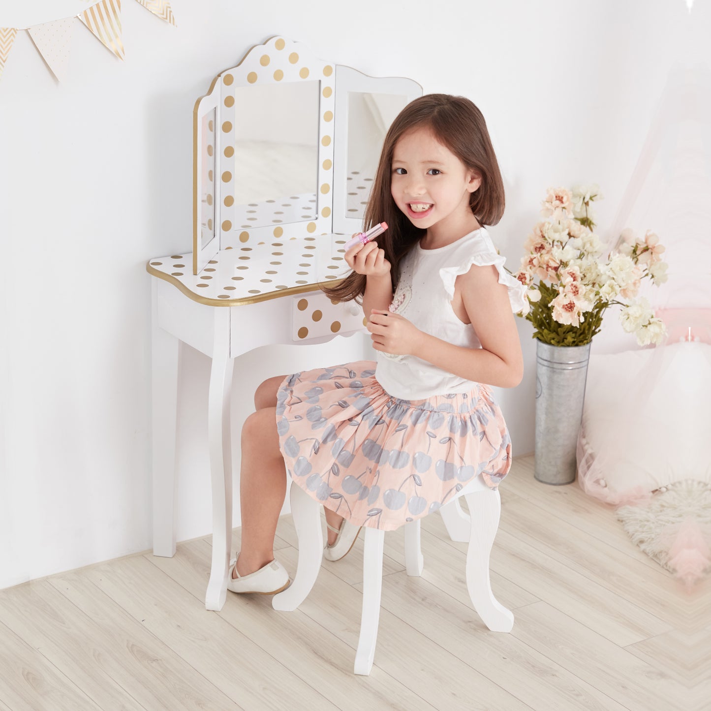 Fantasy Fields Kids White Wooden Vanity Set